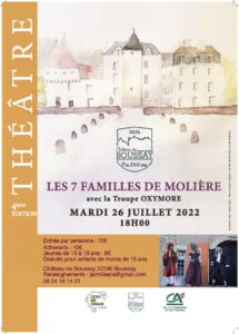 Molière à l’honneur avec la troupe Oxymore de la Comédie Saint Michel @ Château de Boussay